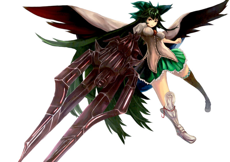 Green-haired Girl with Wings — Green
