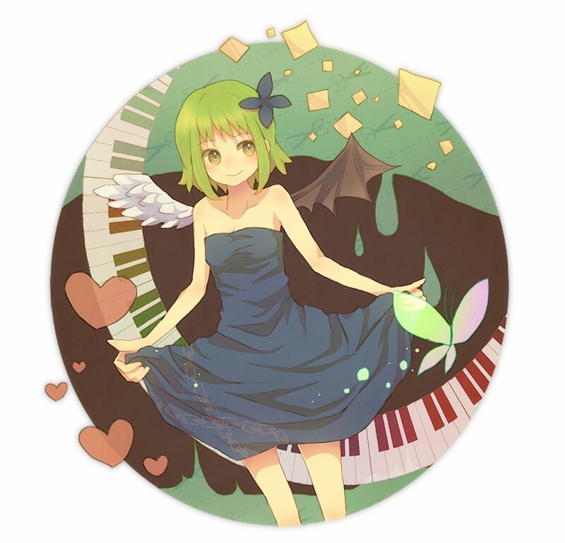 Green-haired Girl with Wings — Green, Whimsical