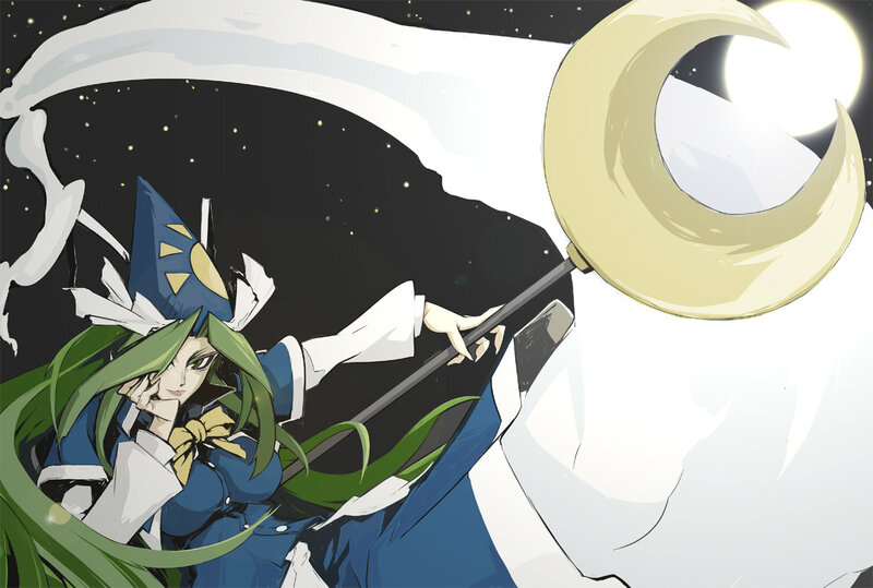 Green-haired Mage with Staff — Blue