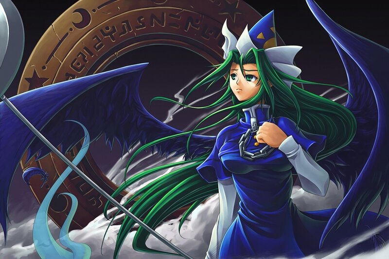 green-haired mage with wings