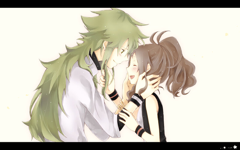 Green-haired Male and Brown-haired Female