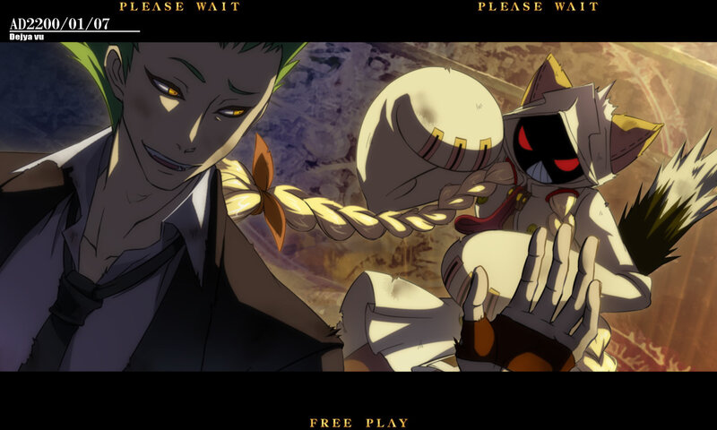 Green-haired Man and Robot