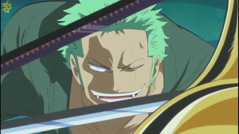 Green-haired Man with Sword — Green, Intense
