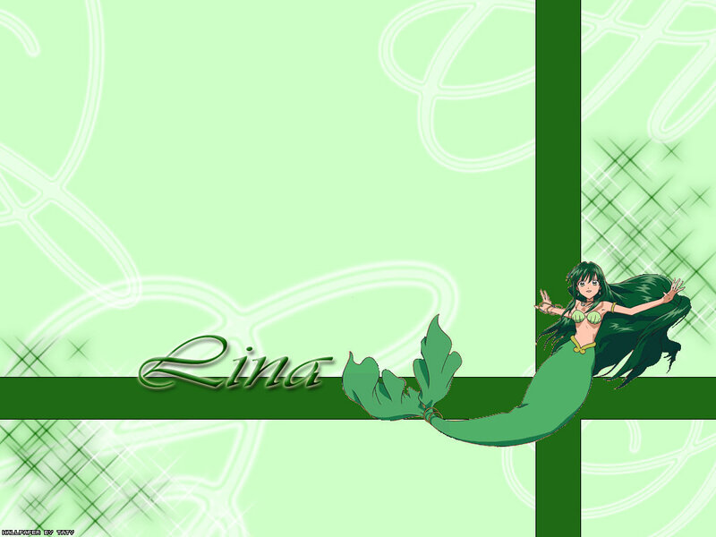 Green-haired Mermaid Anime Character