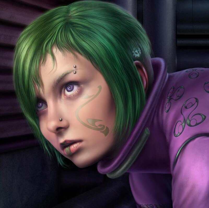 Green-haired Person