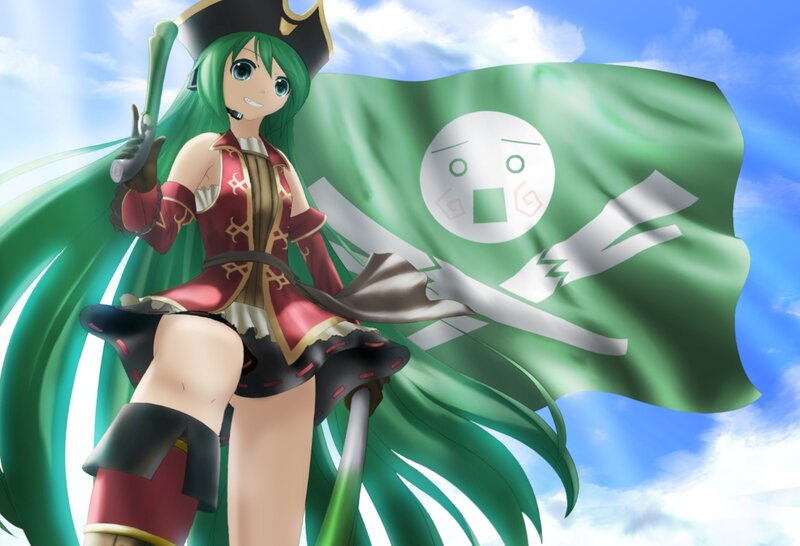 Green-haired Pirate Girl