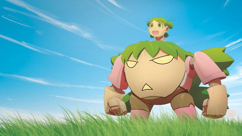 Green-haired Robot Character