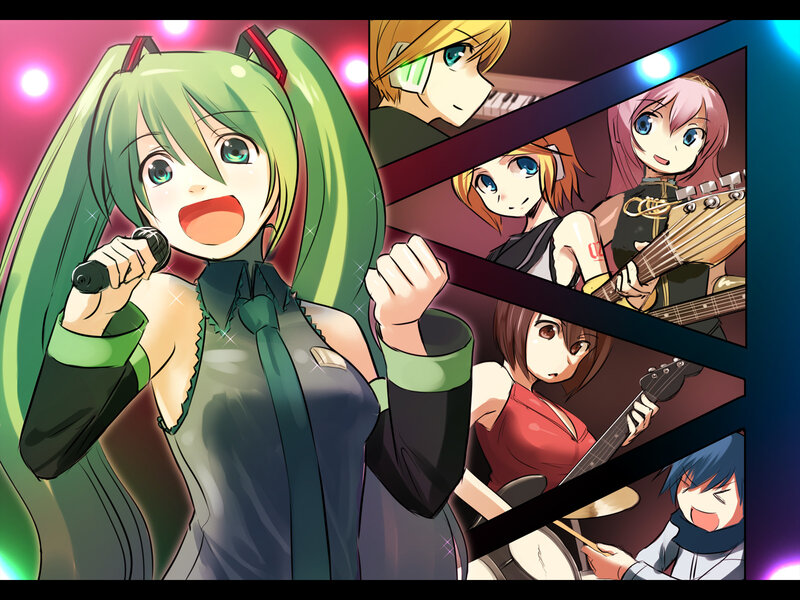 Green-haired Singer Performing — Green