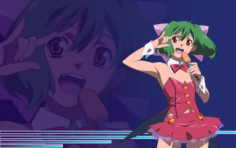 green-haired singer performing