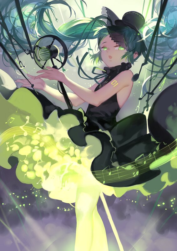 Green-haired Singer