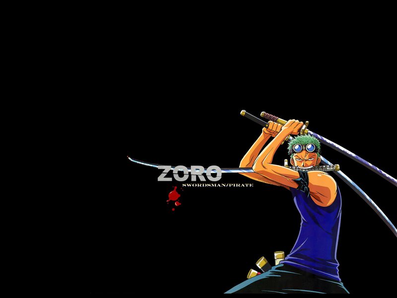 Green-haired Swordsman — Black, Dramatic