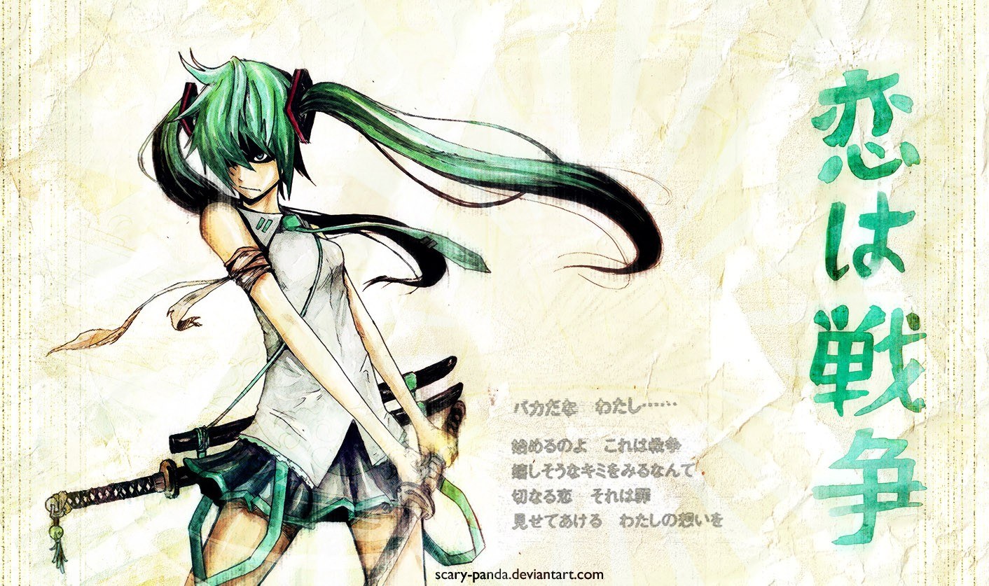 Green-haired warrior with sword