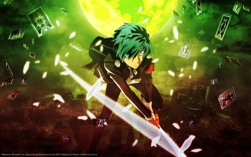Green-haired Warrior with Sword — Green