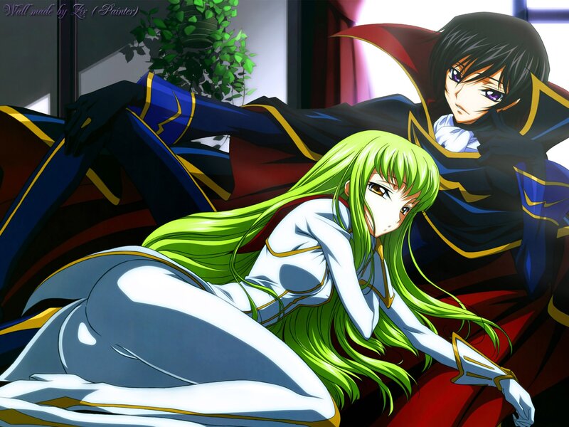 Green-haired Woman and Man — Green