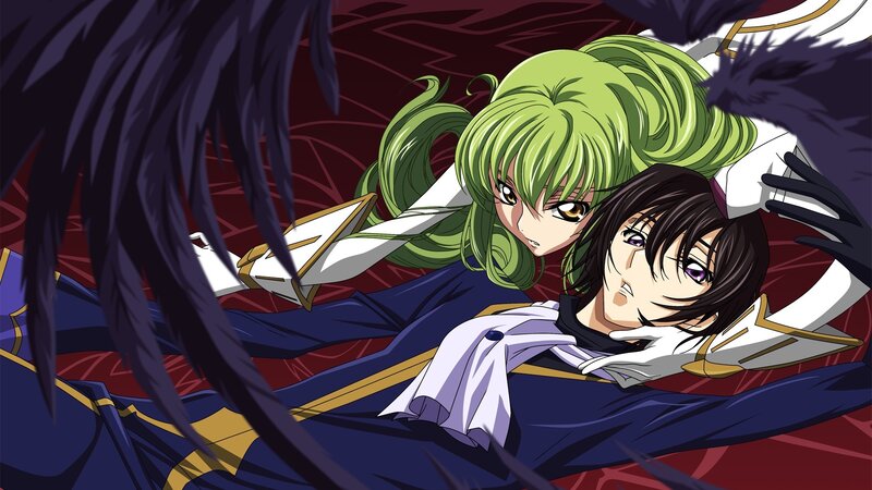 Green-haired Woman Holding Man — Green