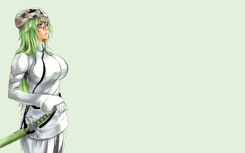 Green-haired Woman with Sword — Green