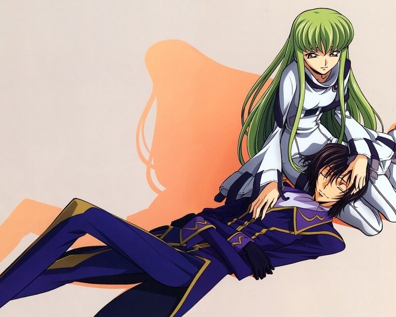 Green-haired woman with unconscious man