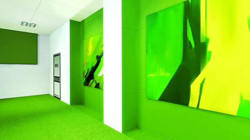 Green Hallway Interior