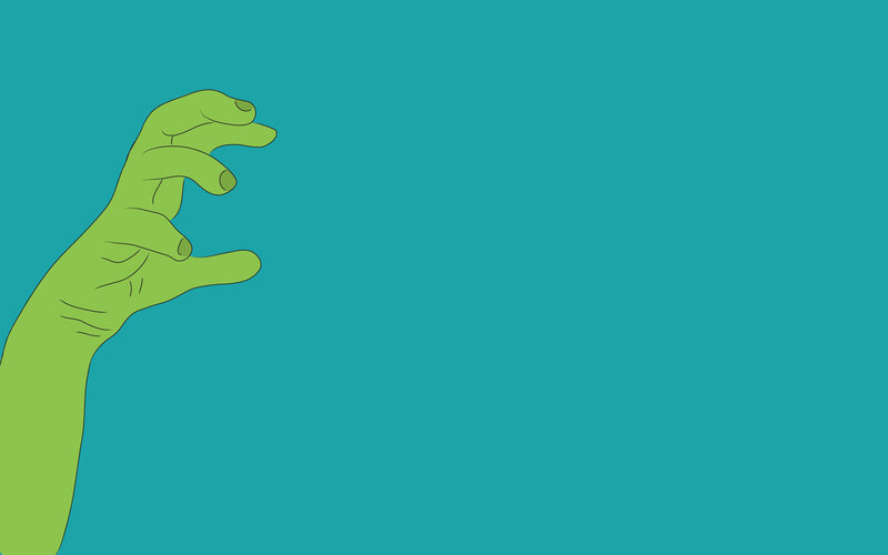 Green Hand Reaching