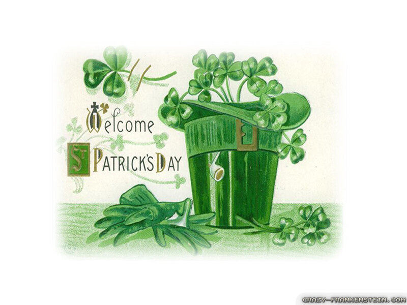 Green Hat with Clovers