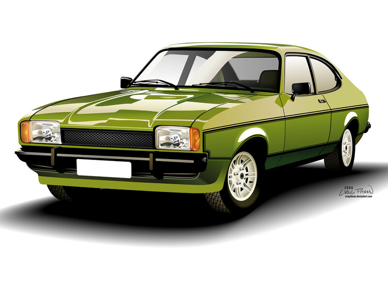 Green Hatchback Car — Neutral, Digital Art