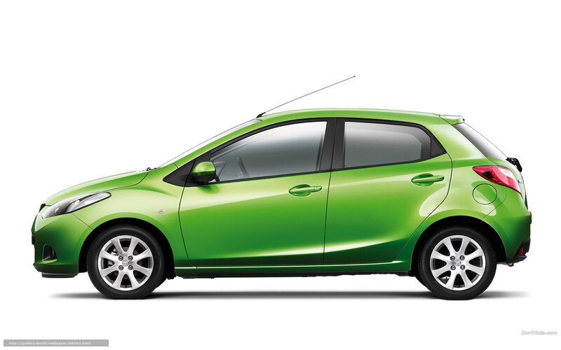 Green Hatchback Car — Neutral, Photograph