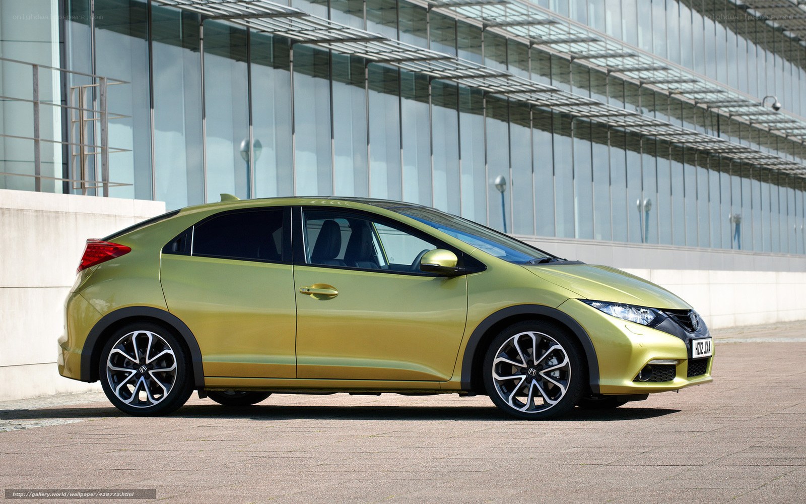 green hatchback car