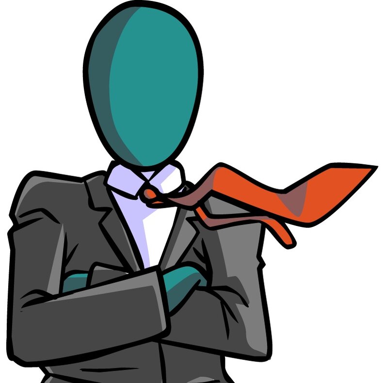 green-headed businessman