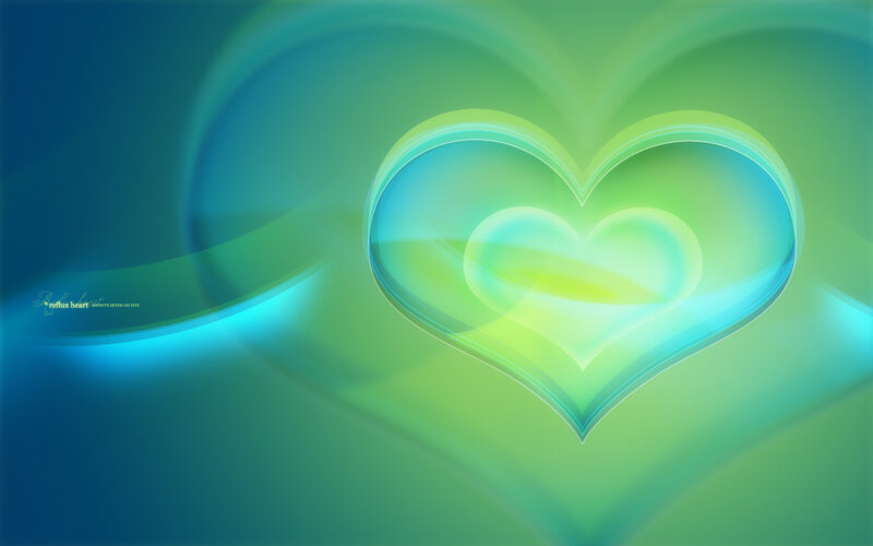 green heart abstract background