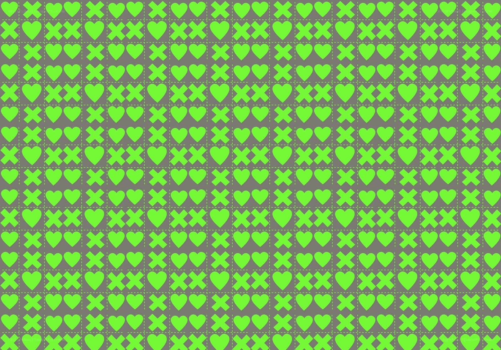 green heart and cross pattern