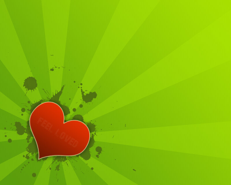green heart background