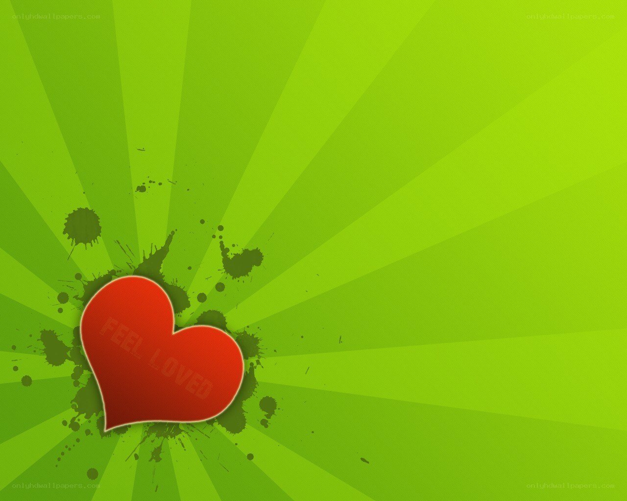 green heart background
