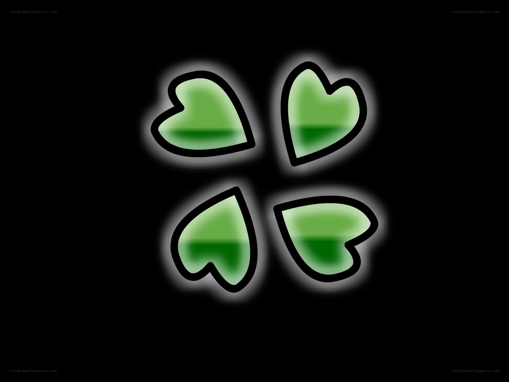 green heart clover symbol
