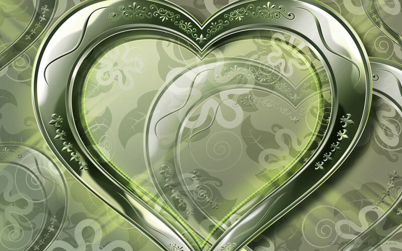 Green Heart Frame — Elegant