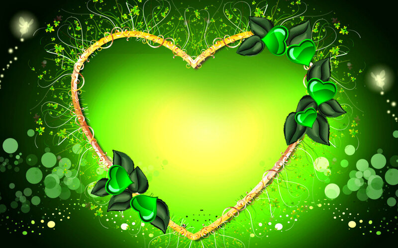 Green Heart Frame — Festive