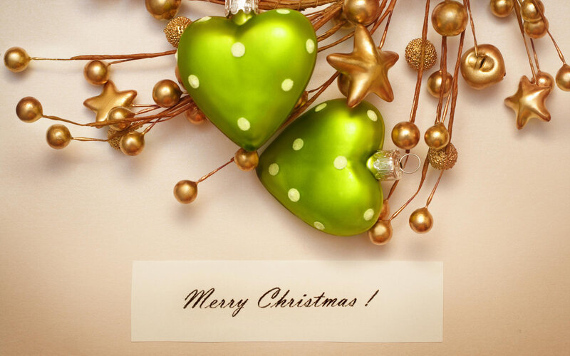 Green Heart Ornaments