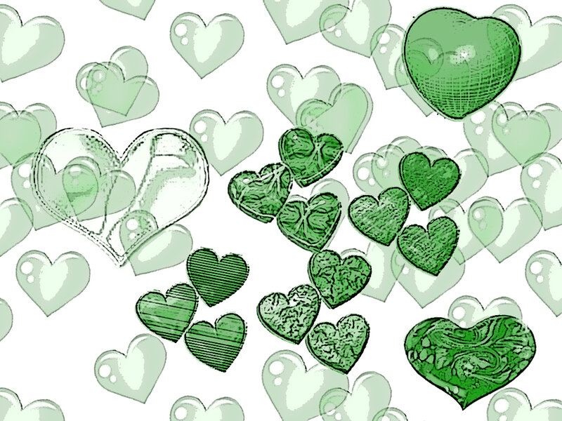 Green Heart Pattern — Playful
