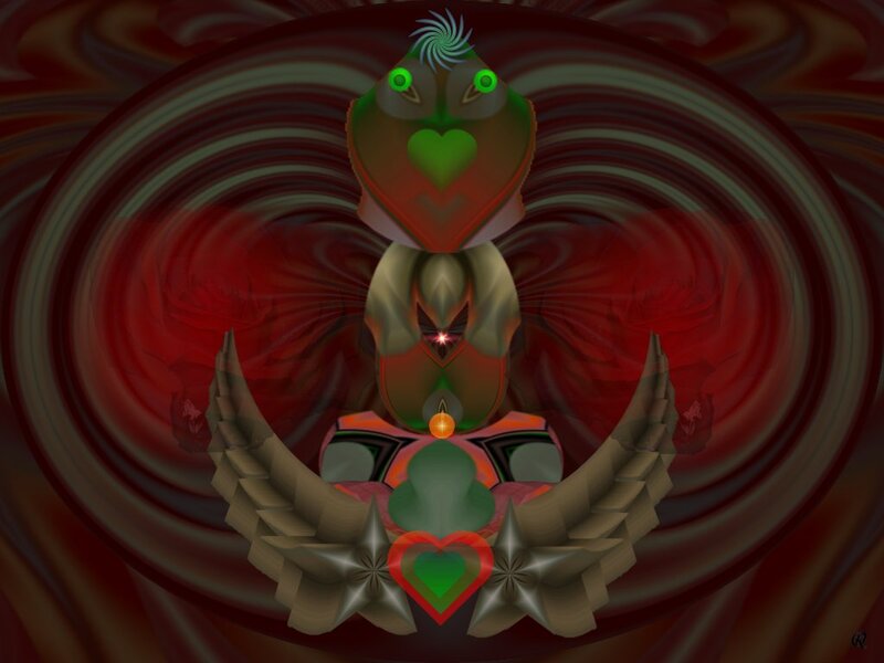 Green Heart-shaped Creature