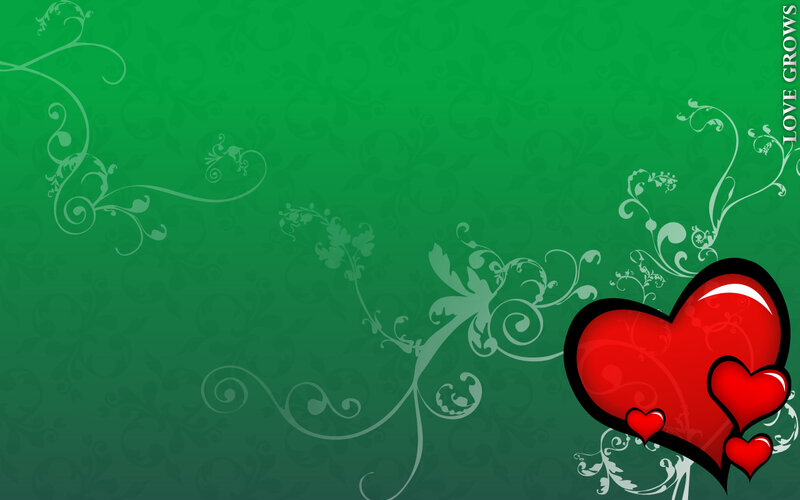 green heart wallpaper