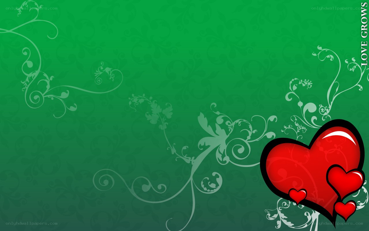 green heart wallpaper