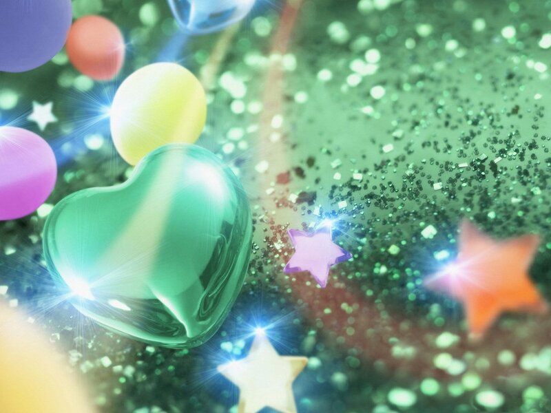 Green Heart with Stars — Festive