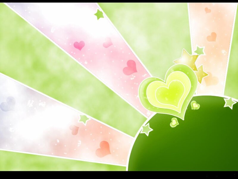 Green Heart with Stars