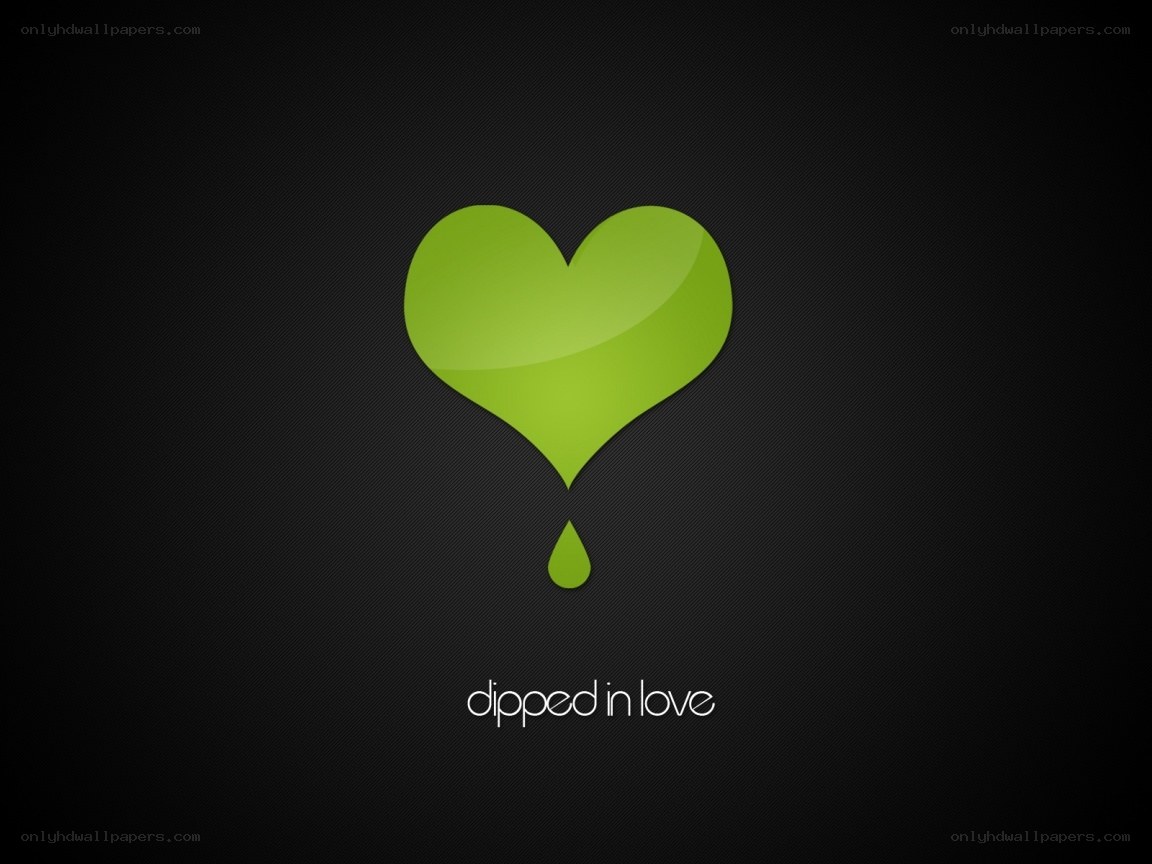 green heart with text