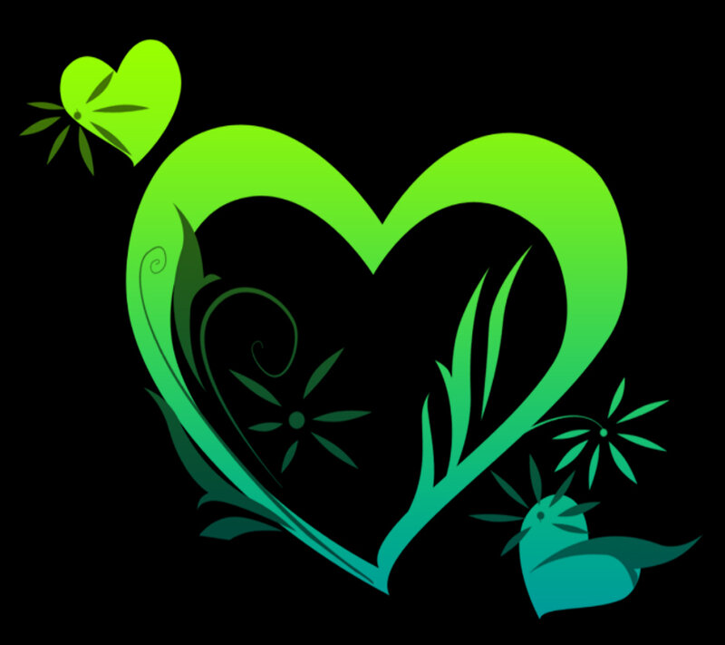 Green Heart with Vines