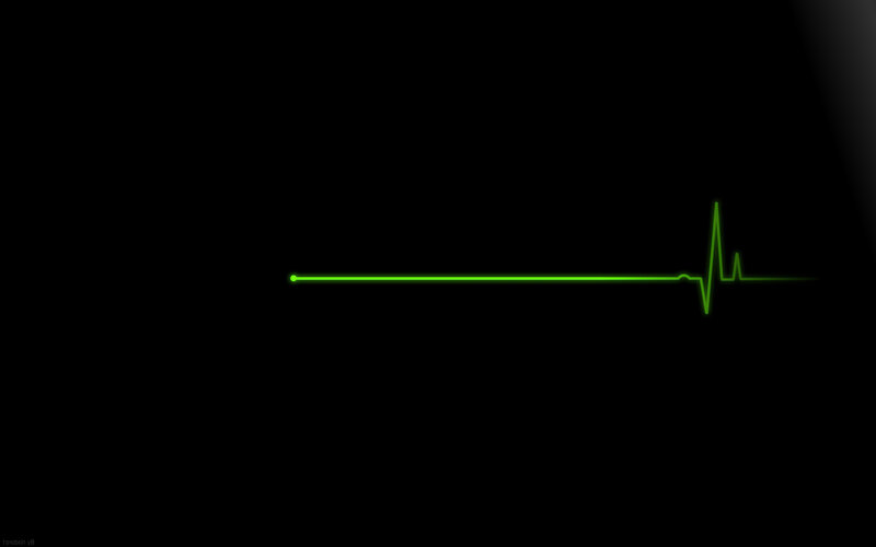green heartbeat line
