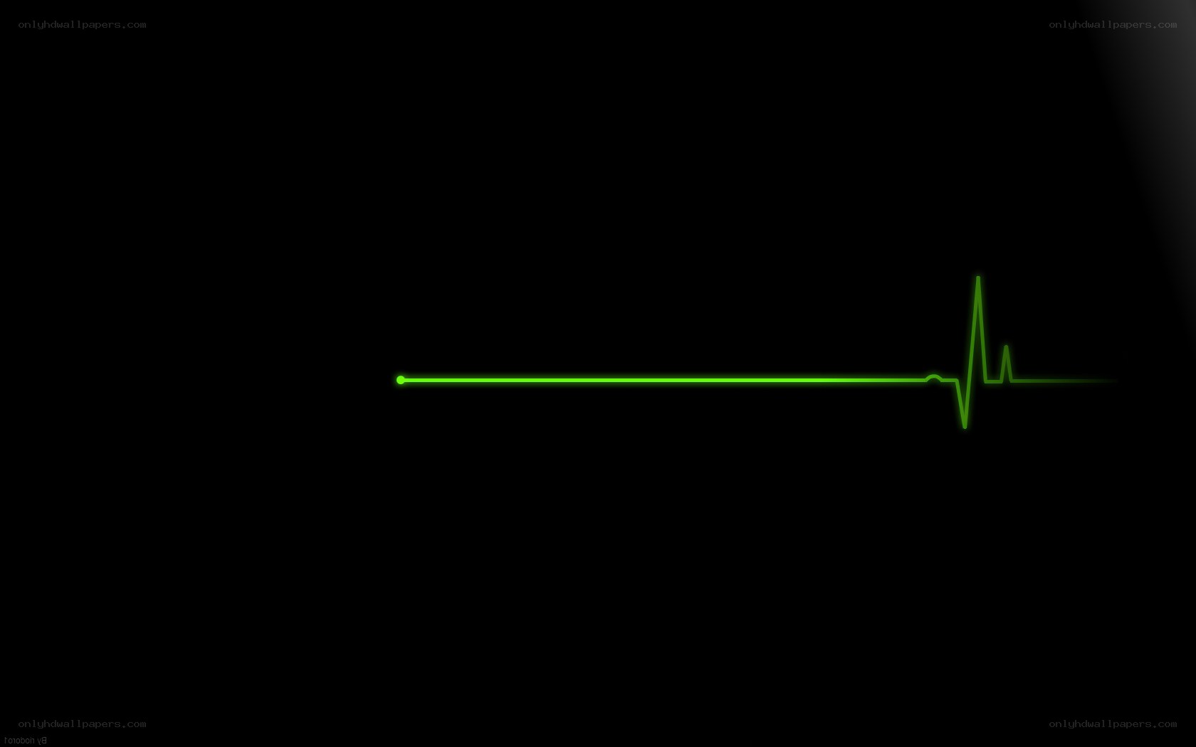 green heartbeat line