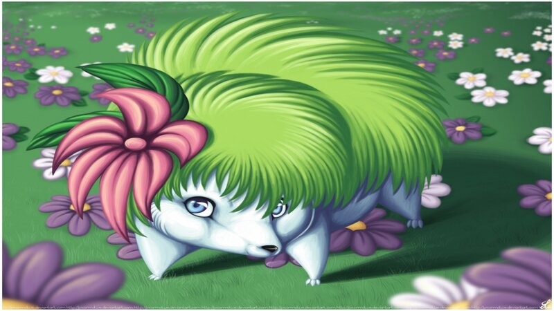 green hedgehog with flower