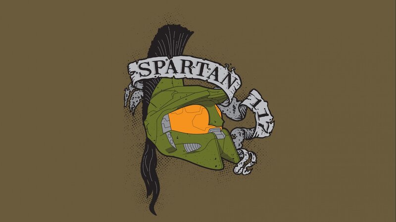 Green Helmet with Banner