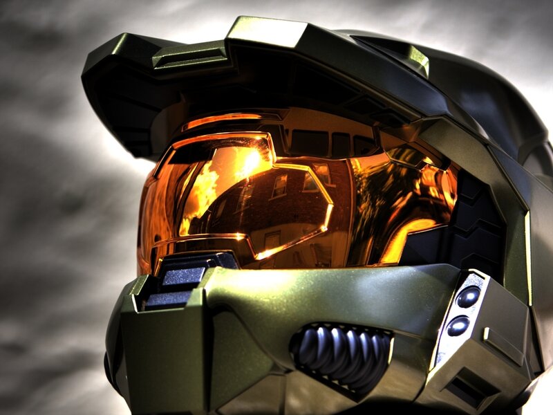 Green Helmet with Visor