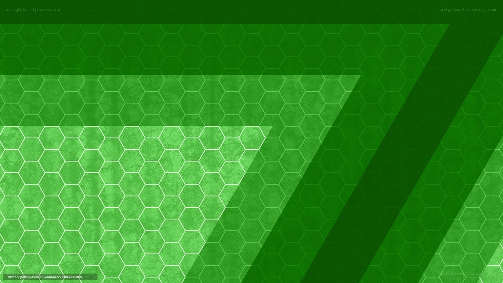 green hexagon pattern